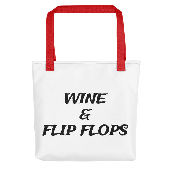 Clique + Clique Wine and Flip Flops Tote Bag